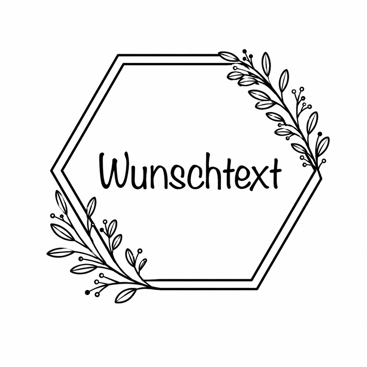 Custom text (hexagon)